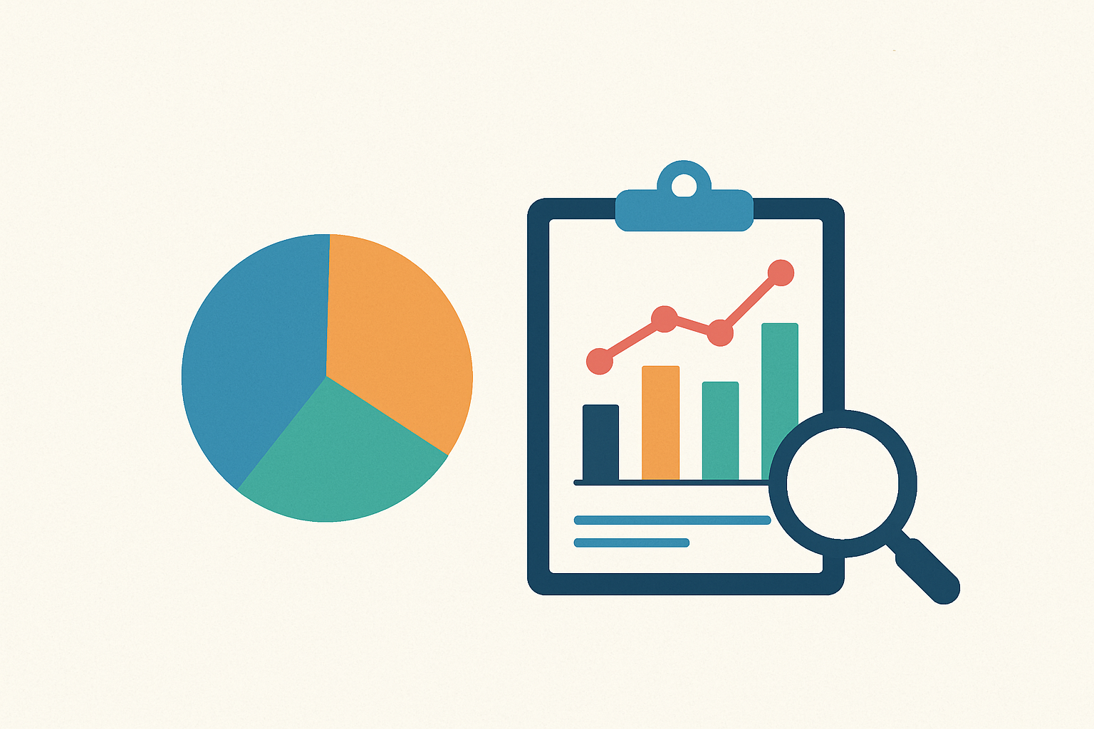 Portfolio analysis dashboard illustration
